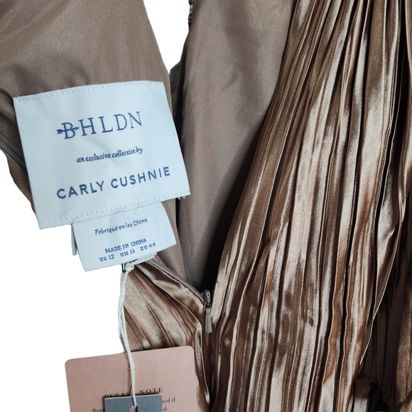 BHLDN Anthropoligie by Carly Cushnie Brenna Tiered Pleated Cutout Midi D… - Picture 7 of 11